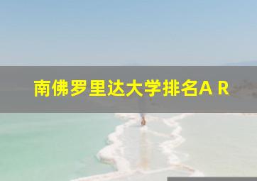 南佛罗里达大学排名A R